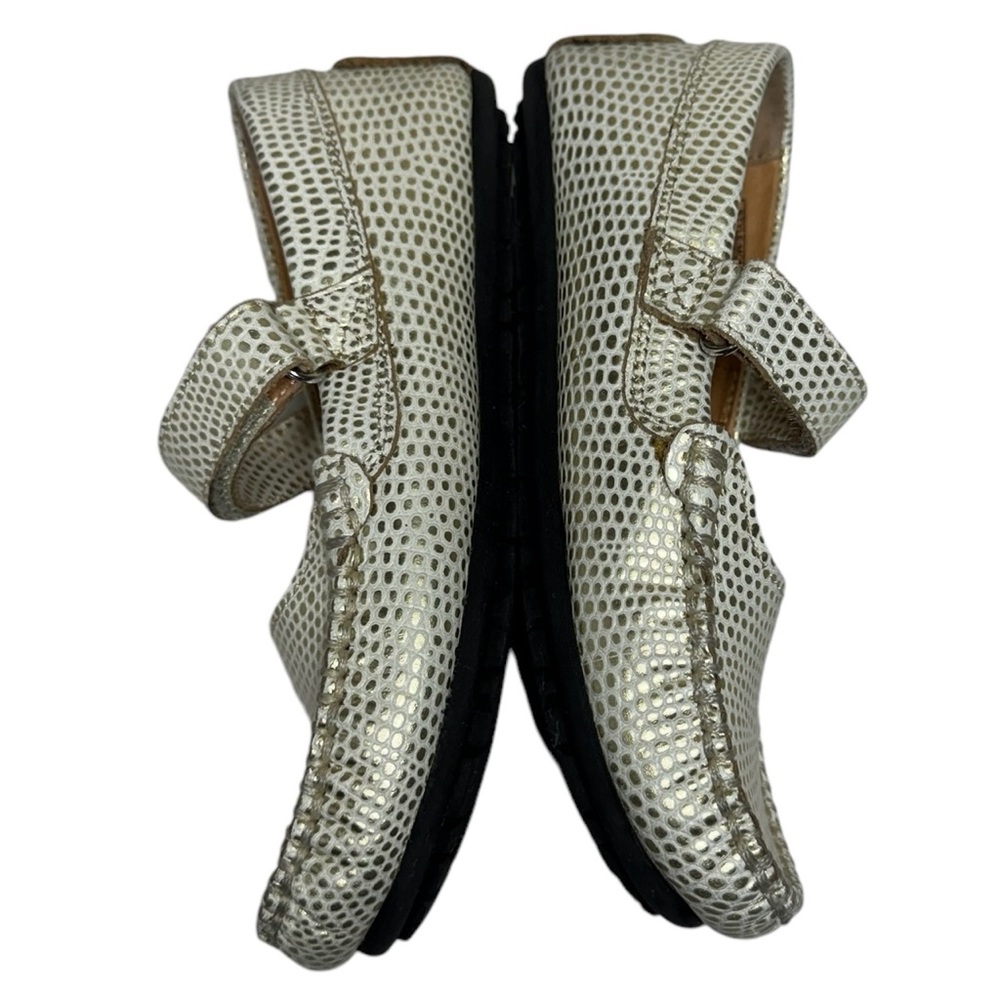 UMI Moraine I Leather Cream and Metallic Gold Mary Janes Toddler Girl Size 10.5 - Picture 4 of 12